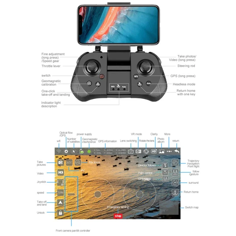 4DRC F11 GPS Rc-drohnen Eingebaute Dual 4k-kamera Lenes Fernbedienung 4-achsen-quadcopter Mit Bürstenloser Motor