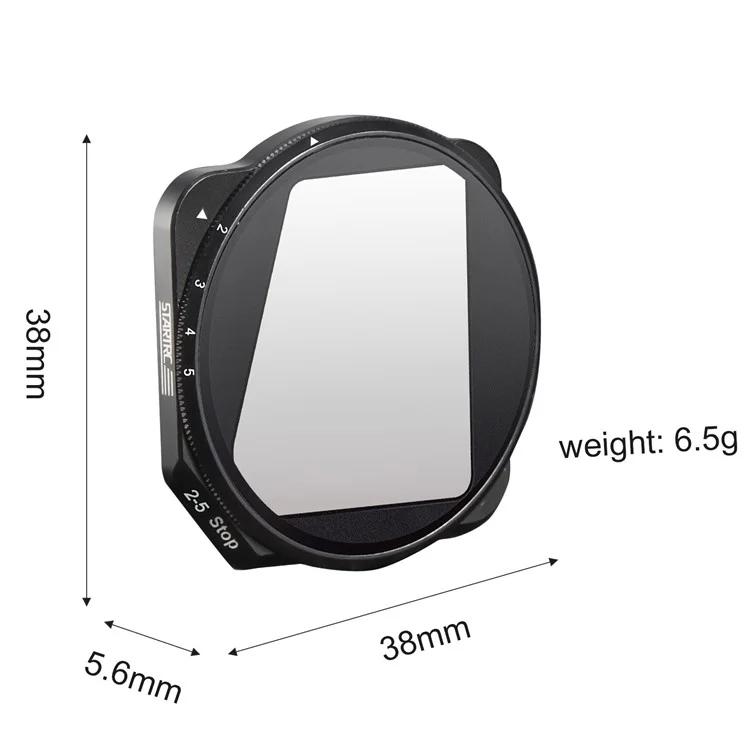 Startrc 1 Peça 1110347 VND (2-5 Stop) AGC Glass Óptico Variável Densidade Neutra e Filtro Equivalente a ND4-ND32 Para DJI Mavic 3