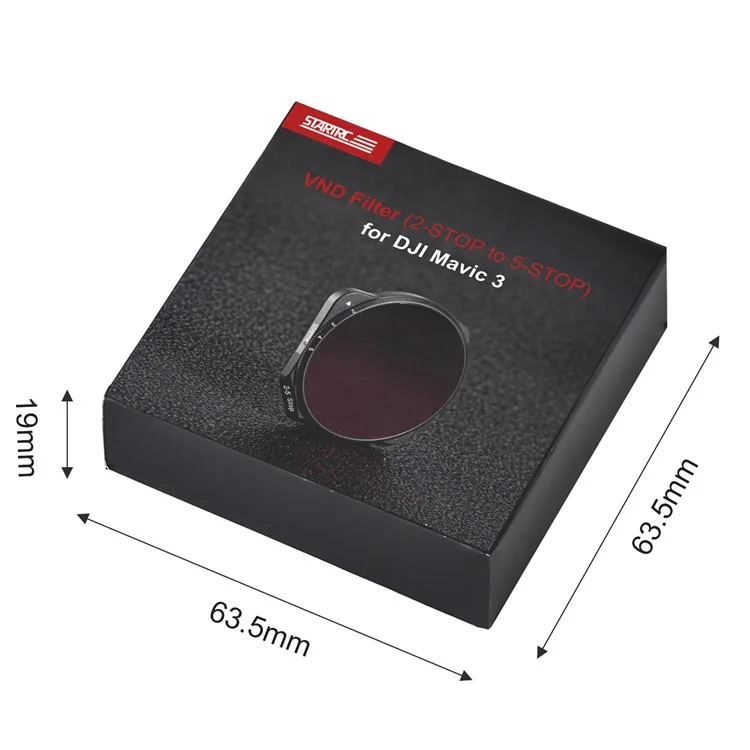 Startrc 1 Peça 1110347 VND (2-5 Stop) AGC Glass Óptico Variável Densidade Neutra e Filtro Equivalente a ND4-ND32 Para DJI Mavic 3