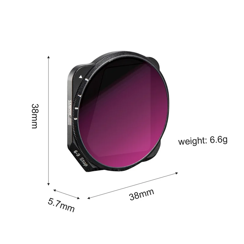 STARTRC 1 Piece 1110348 VND (6-9 Stop) Strong Light Shooting ND Fader Variable Neutral Density ND Filter for DJI Mavic 3