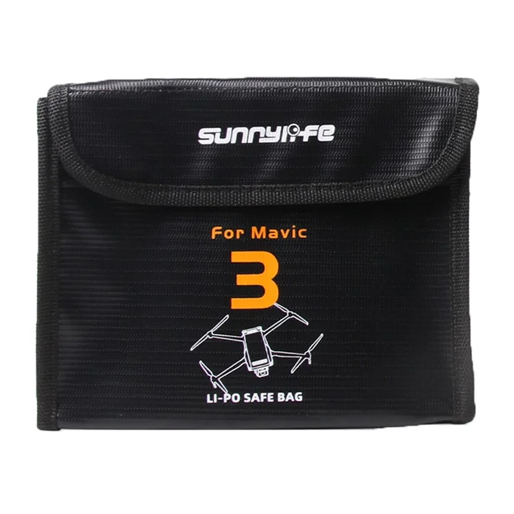 SUNNYLIFE M3-DC106 Explosion-proof 3-Battery Safety Pouch Lithium Battery Protection Storage Bag for DJI Mavic 3