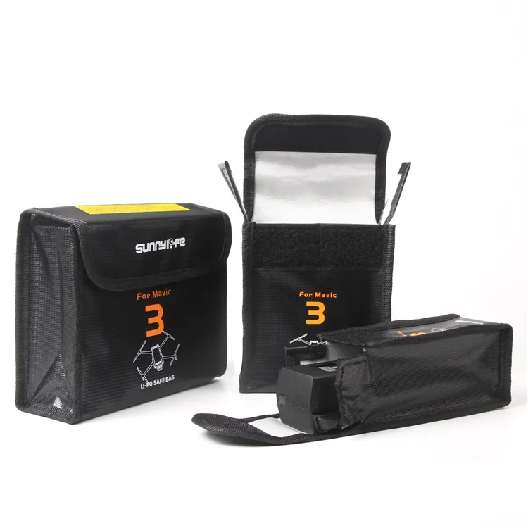 SUNNYLIFE M3-DC106 Explosion-proof 3-Battery Safety Pouch Lithium Battery Protection Storage Bag for DJI Mavic 3