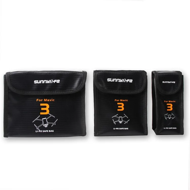 SUNNYLIFE M3-DC106 Explosion-proof 3-Battery Safety Pouch Lithium Battery Protection Storage Bag for DJI Mavic 3