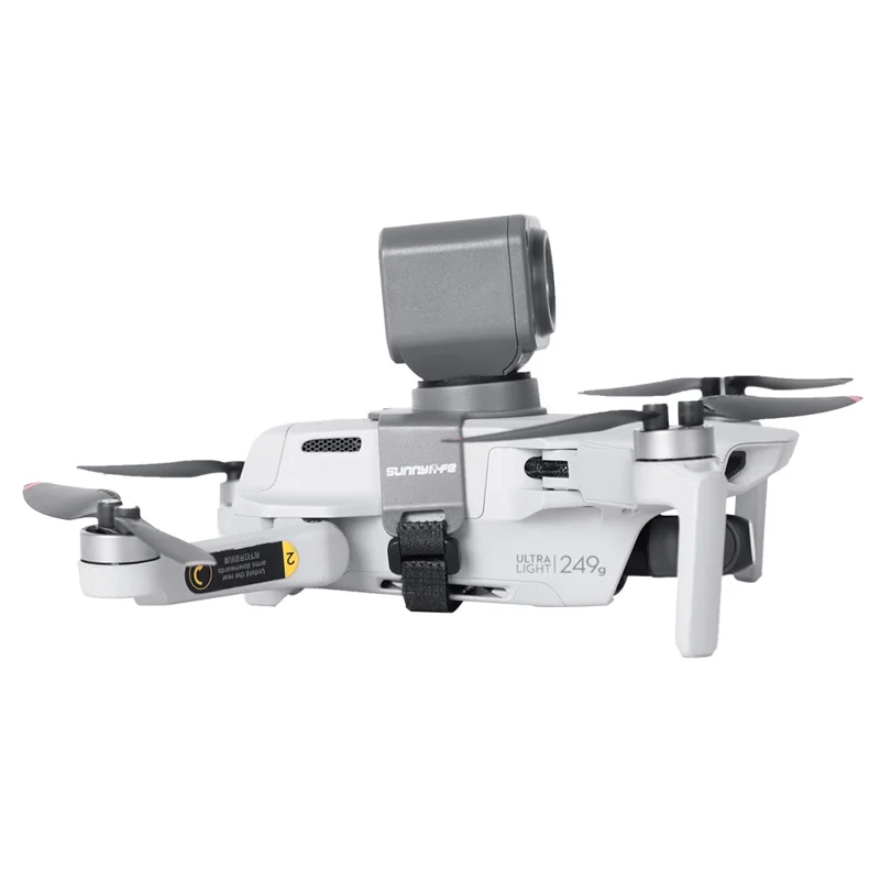 SUNNYLIFE Q9424 3-brightness Adjustable Night Light + Adapter Mount with 1/4" Screw Hole for DJI Mini SE/Mavic Air 2S/Mavic 2