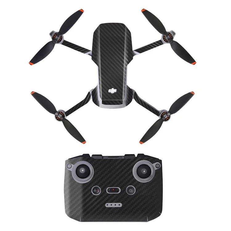 SUNNYLIFE TZ452 Scratch-resistant Stickers Set Drone Decals Pattern Printing Waterproof Stickers for DJI Mini 2 - Black Grain