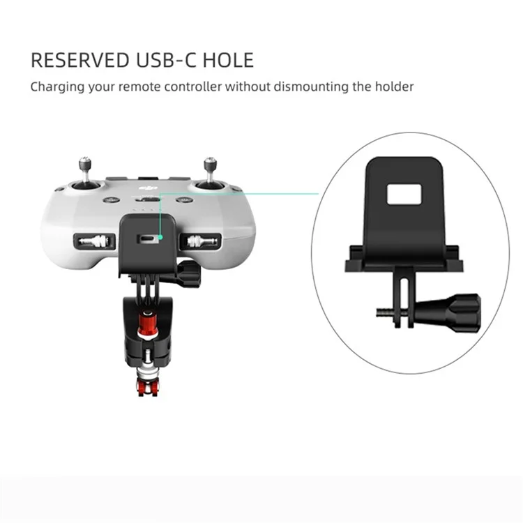 Sunnylife Q9402 Bicycle Remote Controller Holder Controller Controller MANDARIO MONTANDO PARA DJI ACCIÓN 2 / MAVIC 3 / AIRE 2S / AIRE 2 / MINI 2 / GOPRO 10