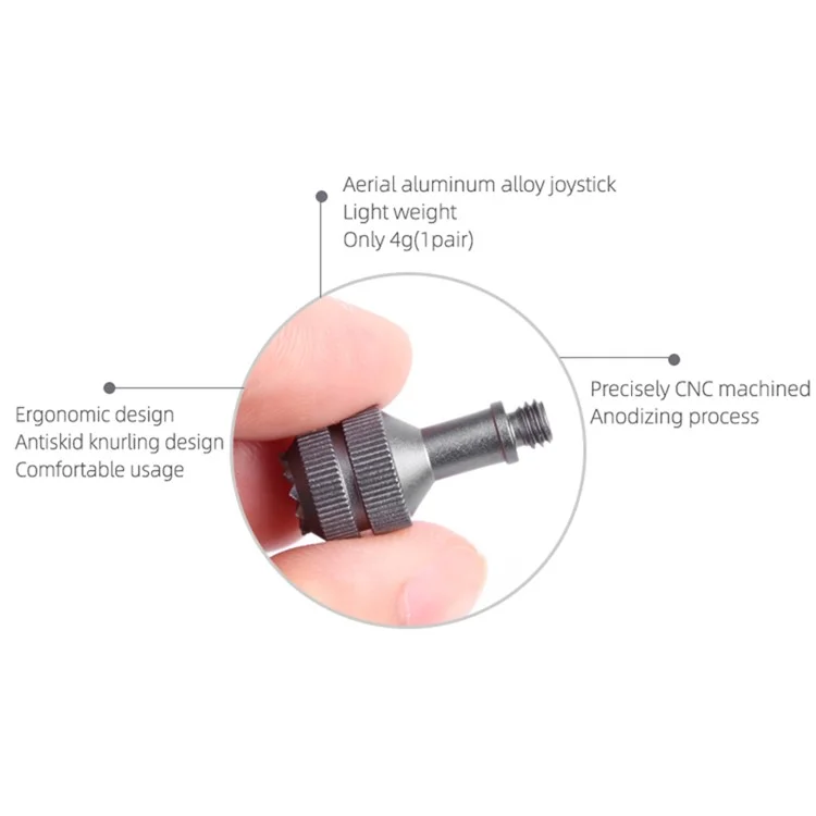 SUNNYLIFE YG9301 1 Pair Thumb Rocker Aluminum Alloy Control Joysticks for DJI Mavic 3/Air 2S/Mini 2/Mavic Air 2/Mavic 2 Remote Controller - Red