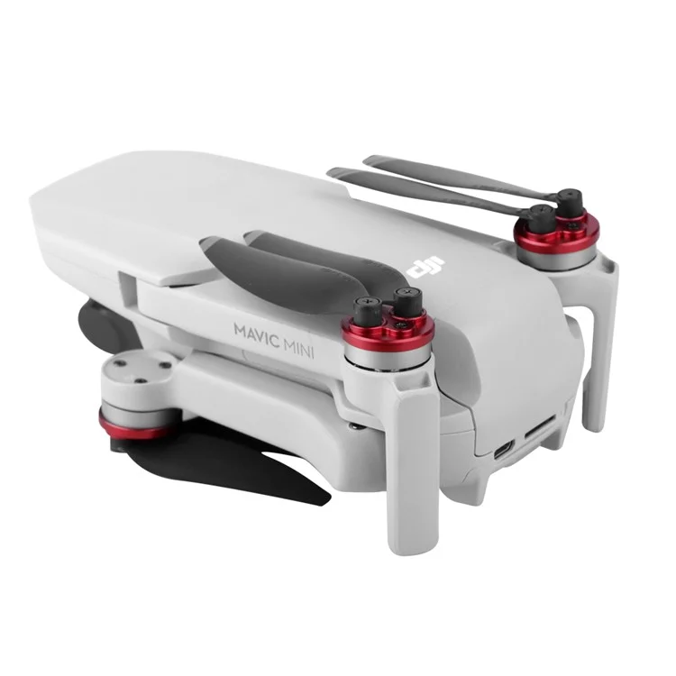 SUNNYLIFE Q9265 4Pcs/Set Motor Cover Aluminum Alloy Motor Cap Dust Cover Protector for DJI Mini SE/Mini 2/Mavic Mini - Vermelho
