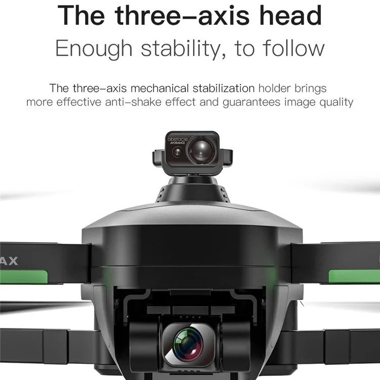 ZLL SG906 MAX1 Powerful Brushless RC Quadcopter Anti-shake Foldable Compact Drone Three Axis 4K HD Camera with Remote Control (Equipped with 3Pcs Drone Battery)