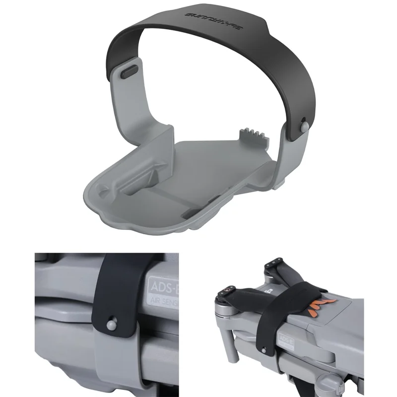 SUNNYLIFE A2S-Q9358 Silicone Propellers Holder Strap for DJI Air 2S/Mavic Air 2 Prop Blade Stabilizer Shockproof Bottom Cover Protector for Drone - Black