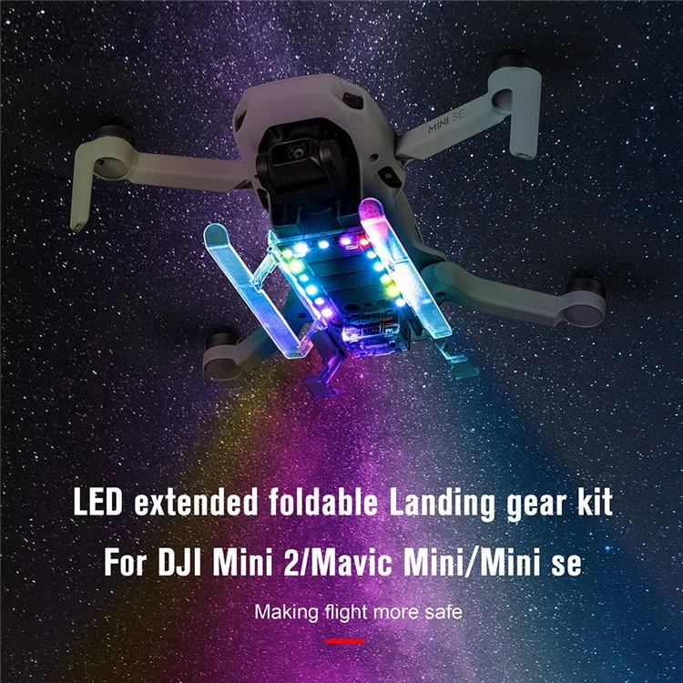 Kit Esteso Pieghevole Startrc Per Dji Mini 2/mavic Mini/mini se Gamba di Atterraggio Antidrop Con Accessori a LED Light Drone Accessori