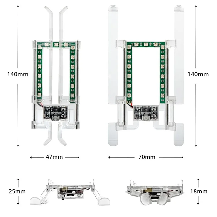 Kit Esteso Pieghevole Startrc Per Dji Mini 2/mavic Mini/mini se Gamba di Atterraggio Antidrop Con Accessori a LED Light Drone Accessori