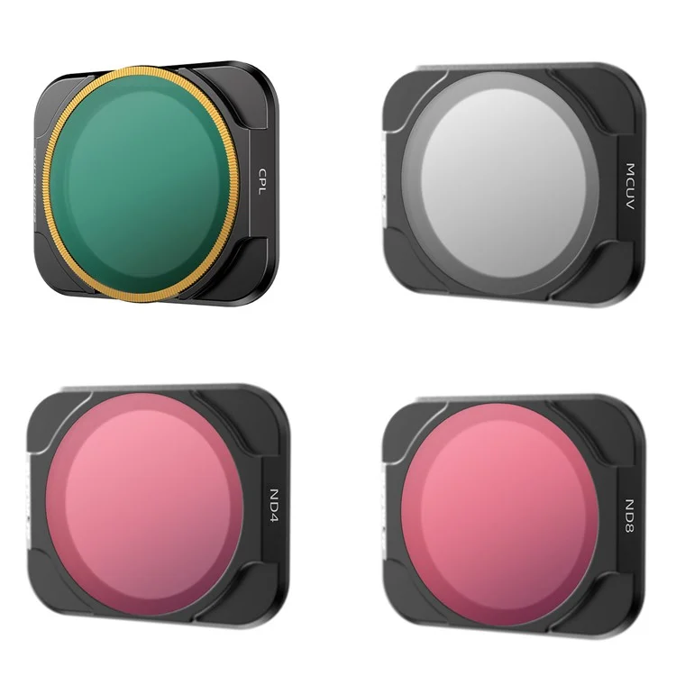 Sunnylife Mixed 4pcs / Set Filtri Multi-rivestiti Set Per DJI Air 2S Drone Fotocamera Filtro Per Fotocamere Drone MCUV + CPL + ND4 + ND8