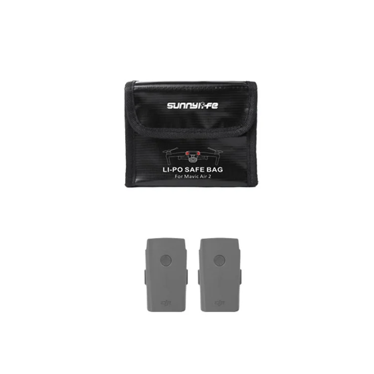 SUNNYLIFE AIR2-DC257 For DJI Air 2S/Mavic Air 2 Explosion-proof 2-Battery Storage Bag Lithium Battery Safety Carrying Pouch