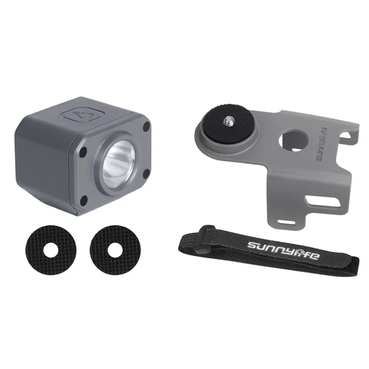 SUNNYLIFE Q9330 For DJI Action 2/GoPro10 Camera Drone Mount 3-Brightness Adjustable Night Light with 1/4" Screw Adapter Multifunction Holder for DJI Air 2S