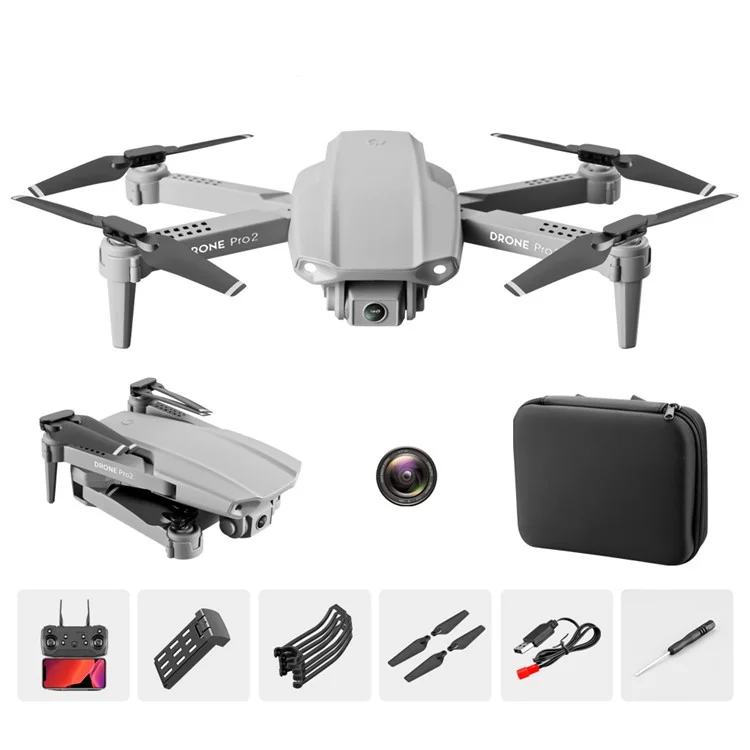 E99 Pro2 un Tasto Droni di Decollo/atterraggio Con Singola Fotocamera 4K Modalità Senza Testa Altitudine Hold Professional Quadcopter Professional - Grigio