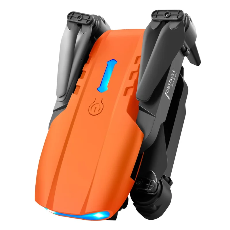 K3 Dual 4K Cameras Professional Foldable G-Sensor Quadcopter Three-Side Obstacle Avoidance Drone Aircraft - Orange