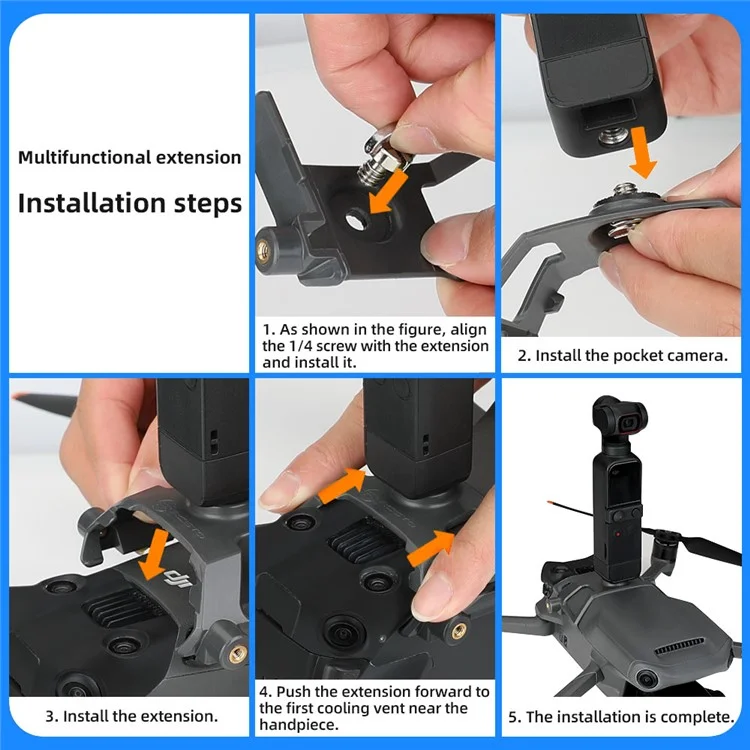 Extensão Multifuncional do RCSTQ Para DJI Mavic 3 Acessórios de Drones Parte do Conjunto de Liberação Rápida Com Parafuso de 1/4 "