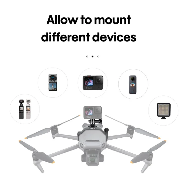 STARTRC 1110538 For DJI Mavic 3 Multifunction GoPro Action Camera Fill Light Mount Adapter Kit Set