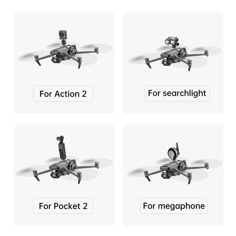 STARTRC 1110538 For DJI Mavic 3 Multifunction GoPro Action Camera Fill Light Mount Adapter Kit Set