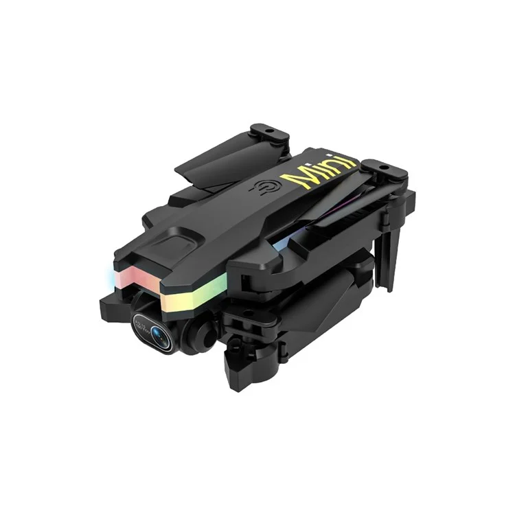 LSRC LS-XT8 Tragbare RC-Flugzeug-Drohne mit faltbaren Mini-Luftbildern, Doppelkamera 4K-Flugzeug mit Höhenhaltemodus/LED-Licht - Schwarz