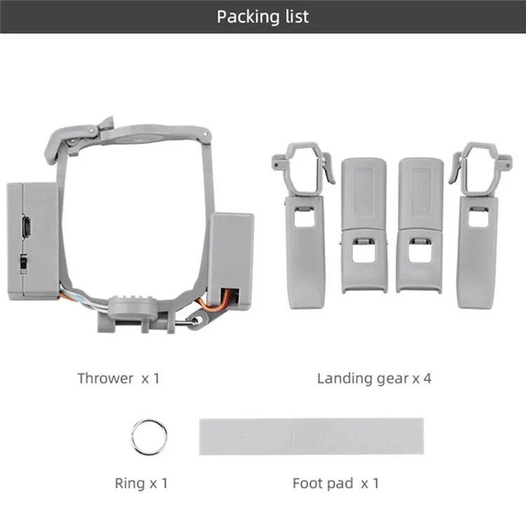 EWB9199 per DJI Mavic Air 2/2S Dispositivo di rilascio Airdrop System Payload Transport per pesca, matrimonio, Pasqua, festa di compleanno, riunione di famiglia