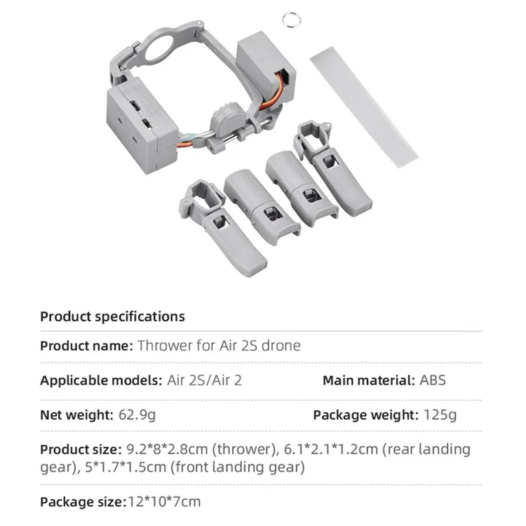 EWB9199 per DJI Mavic Air 2/2S Dispositivo di rilascio Airdrop System Payload Transport per pesca, matrimonio, Pasqua, festa di compleanno, riunione di famiglia