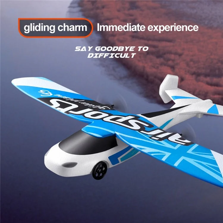 4DRC G3 Large RC Glider Plane Remote Control Aircraft EPP Foam Airplane Toy with Smart Gyro/LED Light for Boys Girls Beginners (No Camera, Dual Batteries)