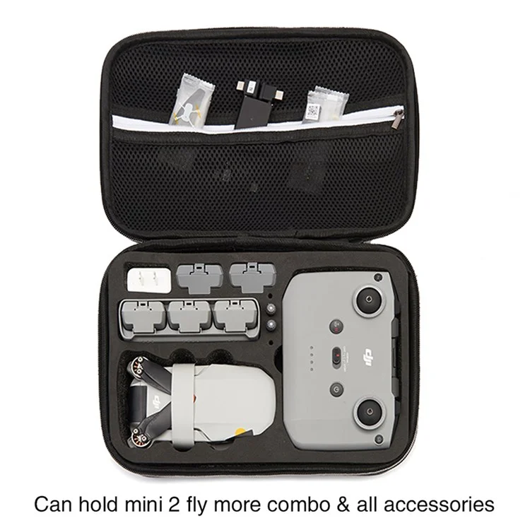 Para DJI Mini 2 Fly More Combo Storage Handbag Polla a Prueba de Amortiguadores RC Accesorios de Carcasa de Transporte - Negro Negro