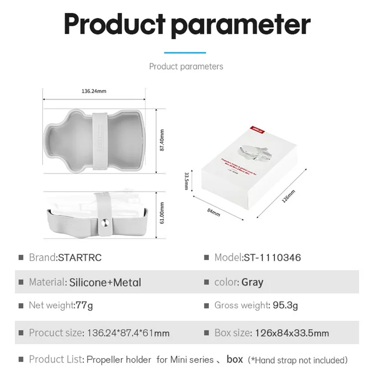 Startrc 1110346 Pour DJI Mini se / Mini 2 / Mavic Mini 2-en-1 Drone Pièce de Fixation du Stabilisat