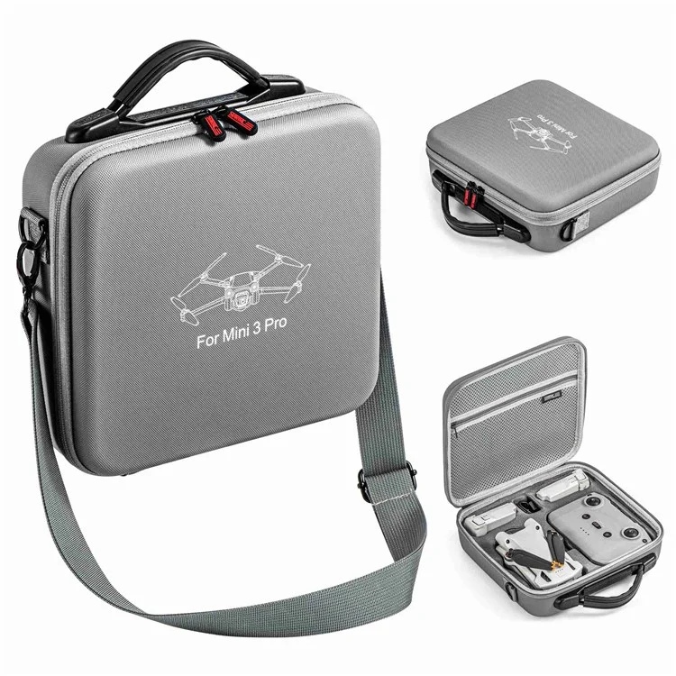 STARTRC 1110845 for DJI Mini 3 Pro Portable PU Carrying Case Anti-drop Tote Storage Bag with Shoulder Strap