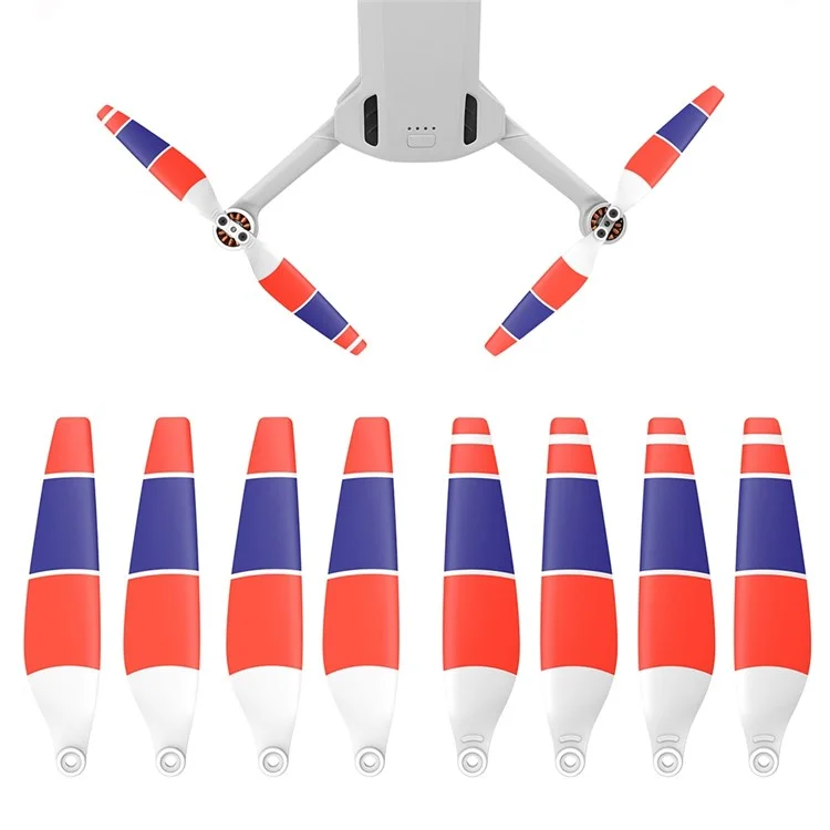 6030F Juego de 8 Hélices para Drone DJI Mini 3 Pro Accesorios Hélices Bicolor de 3 Colores Repuestos