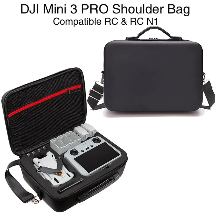 Para DJI Mini 3 Pro Portátil de Cargador RC Bolsa de Almacenamiento a Prueba de Choques de Drones Anti-Scratch Shoulder Bag - Negro Negro