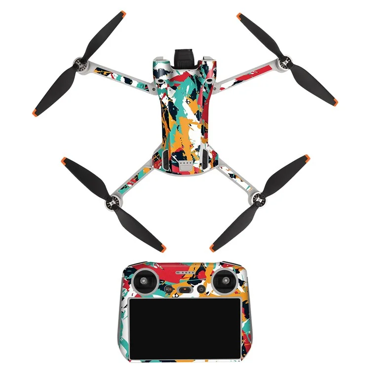 Sunnylife MM3-TZ396 Para DJI Mini 3 Pro Drone + Para Adesivos de Controle Remoto DJI RC Definir Adesivos Decorativos Anti-arranha - Graffiti