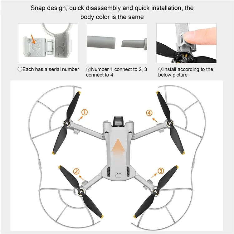 Startrc 1110889 Propellerschutz Für DJI Mini 3 Pro Drone Anti-collision Integrated Stoßstange Blade Schutzabdeckung