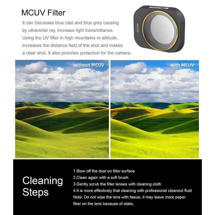 SUNNYLIFE MM3-FI411 Für DJI Mini 3 Pro MCUV Optisches Glas Objektivfilter Kamera-Zubehör
