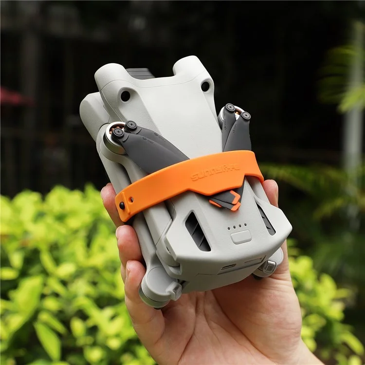 SUNNYLIFE MM3-SJ398 For DJI Mini 3 Pro Drone Propeller Fixing Stabilizer Anti-dust Bottom Cover - Black/Orange