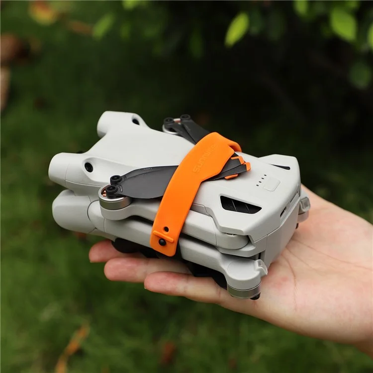 SUNNYLIFE MM3-SJ398 For DJI Mini 3 Pro Drone Propeller Fixing Stabilizer Anti-dust Bottom Cover - Black/Orange