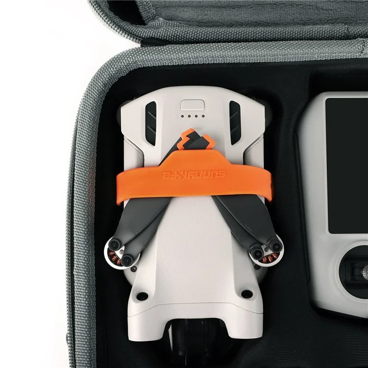 SUNNYLIFE MM3-SJ398 For DJI Mini 3 Pro Drone Propeller Fixing Stabilizer Anti-dust Bottom Cover - Black/Orange