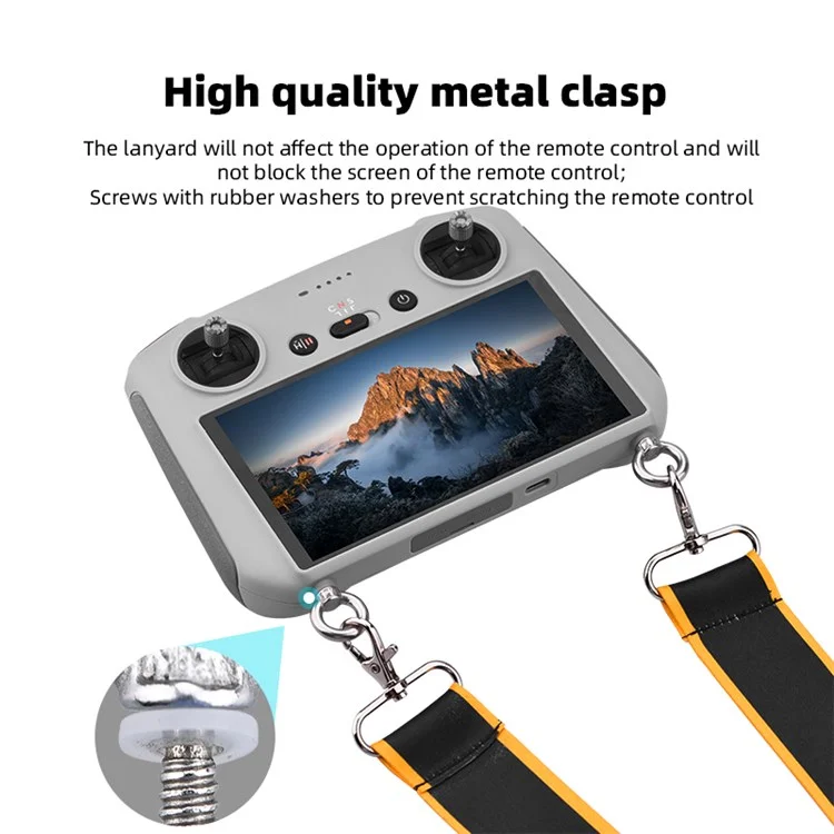 HEIYRC ZZCP9253 Lanyard Ensanchado Para DJI Mini 3 Pro RC Remote Control, Sin Cinturón de Correa de Cuello de Advertencia Inquietante