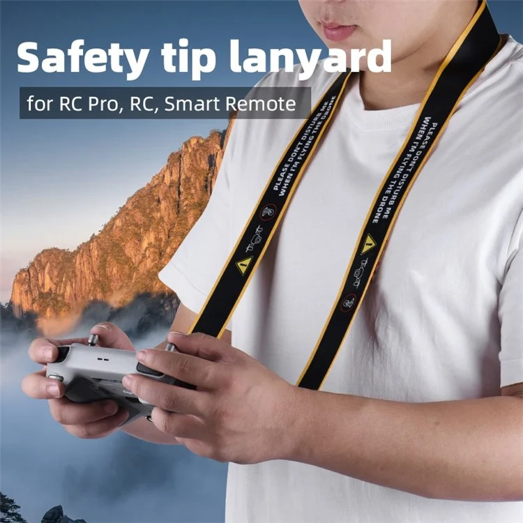 HEIYRC ZZCP9253 Lanyard Ensanchado Para DJI Mini 3 Pro RC Remote Control, Sin Cinturón de Correa de Cuello de Advertencia Inquietante