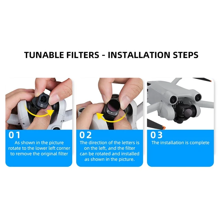 RCSTQ Pour DJI Mini 3 Pro CPL Polarizer Camera Lens Filter Aluminium Alloy Optical Glass RC Accessoires