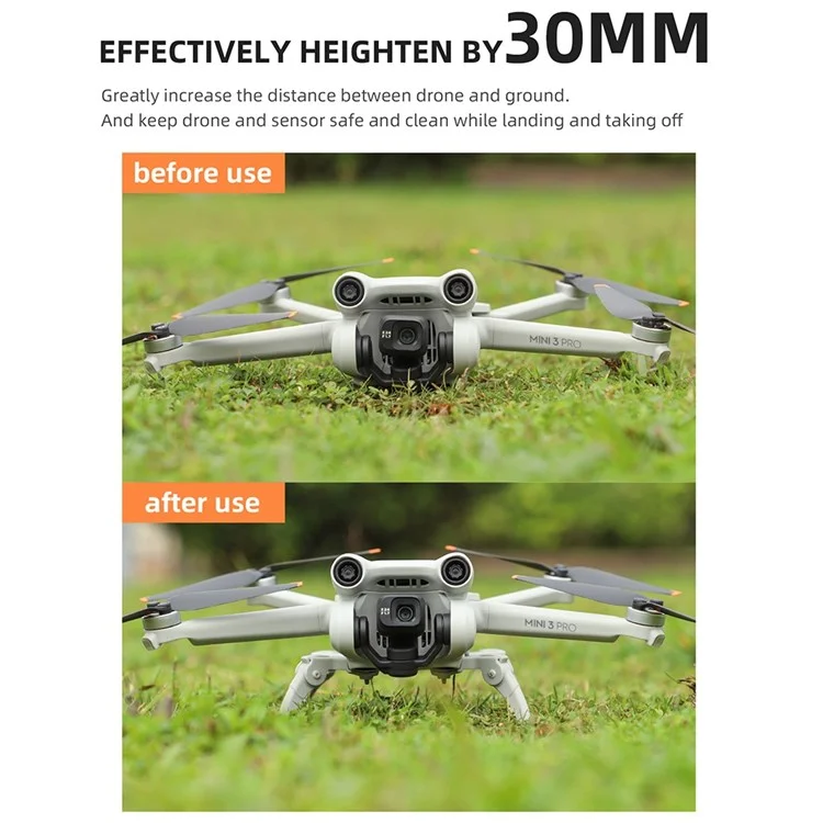 Sunnylife MM3-LG399 Für DJI Mini 3 Pro Drone Faltbares Fahrwerk Anti-fall Erhöhte Landungsständer - Grau