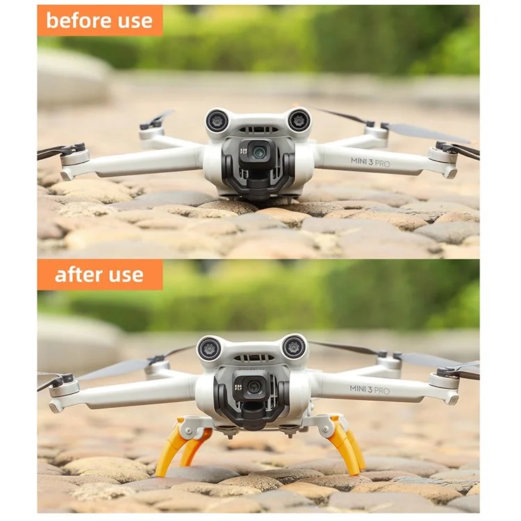 SUNNYLIFE MM3-LG399 Pour DJI Mini 3 Pro Drone Atterrissage Pliable Gear Anti-chute Rehausseur Atterrissage Stand - Orange
