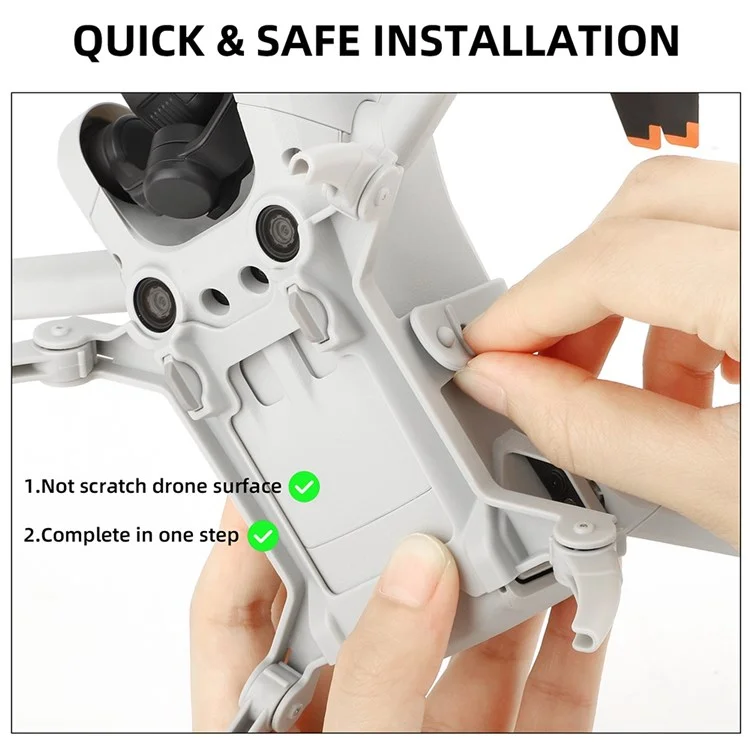 SUNNYLIFE MM3-LG399 Pour DJI Mini 3 Pro Drone Atterrissage Pliable Gear Anti-chute Rehausseur Atterrissage Stand - Orange