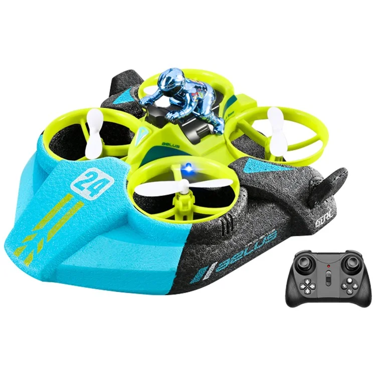 V24 Aeromobili RC a Quattro Assi RC Tre in Tre in Uno e Air rc Barca a 360 Gradi Turghibling Remote Control Giocattoli Con Due Batterie Con Due Batterie - Verde