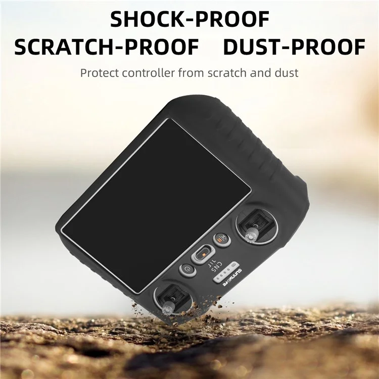 SUNNYLIFE MM3-BHT441 for DJI Mini 3 Pro DJI RC Remote Control Silicone Protection Cover Anti-drop Case - Black
