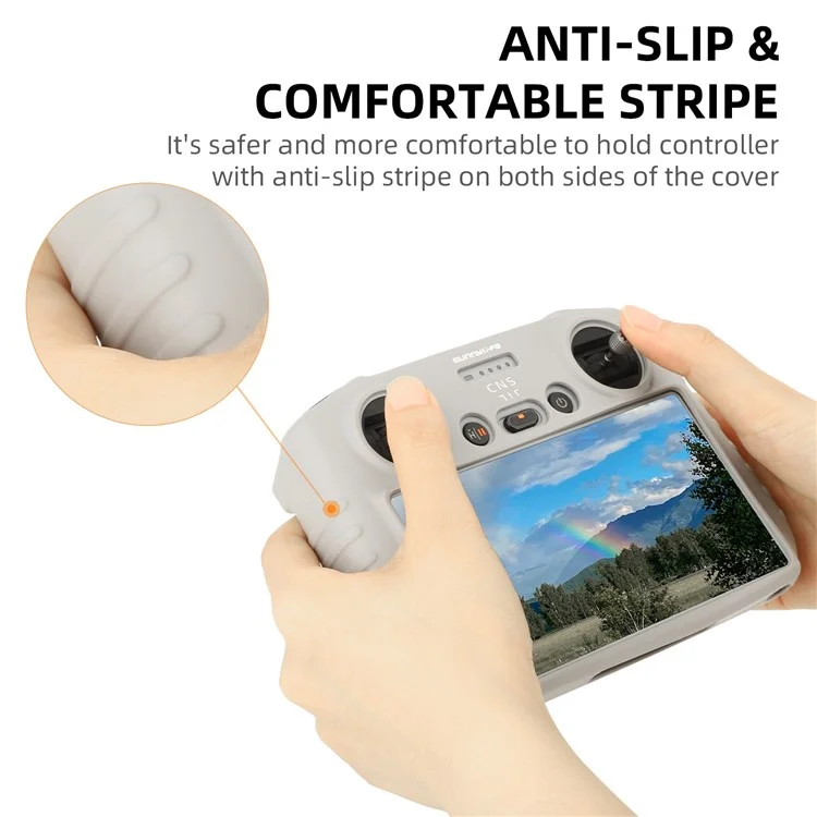 SUNNYLIFE MM3-BHT441 for DJI Mini 3 Pro DJI RC Remote Control Silicone Protection Cover Anti-drop Case - Black