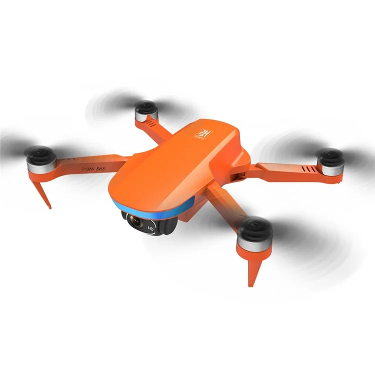 LSRC Mini S6S 5G Wifi 4K HD Câmera Brushless Photography Aerial Photography RC Drone FPV Quadcopter Com 3 Baterias - Laranja