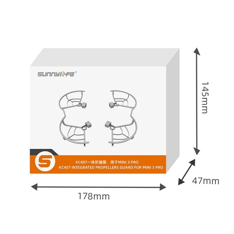 SUNNYLIFE MM3-KC407 4Peças Protetor de Hélice para DJI Mini 3 Pro Capa Protetora Anel de Choque Acessórios